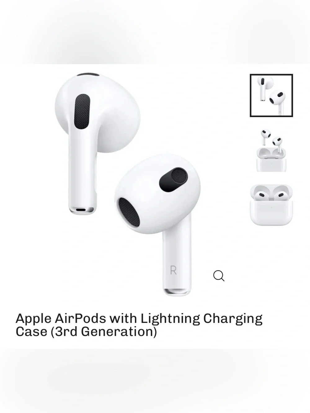 Apple White Wireless Earbuds (3rd Gen)